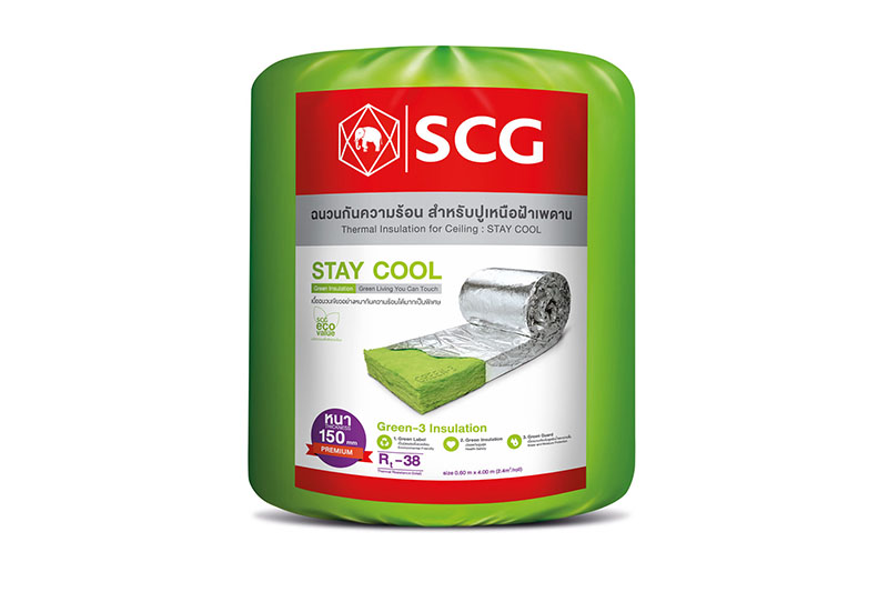 ฉนวนกันร้อนstaycoolปูบนฝ้า